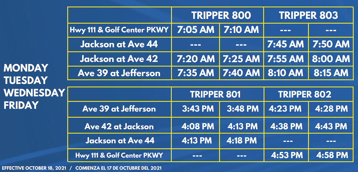 Sun Bus Schedule Route 32 School Tripper | Sunline Transit Agency